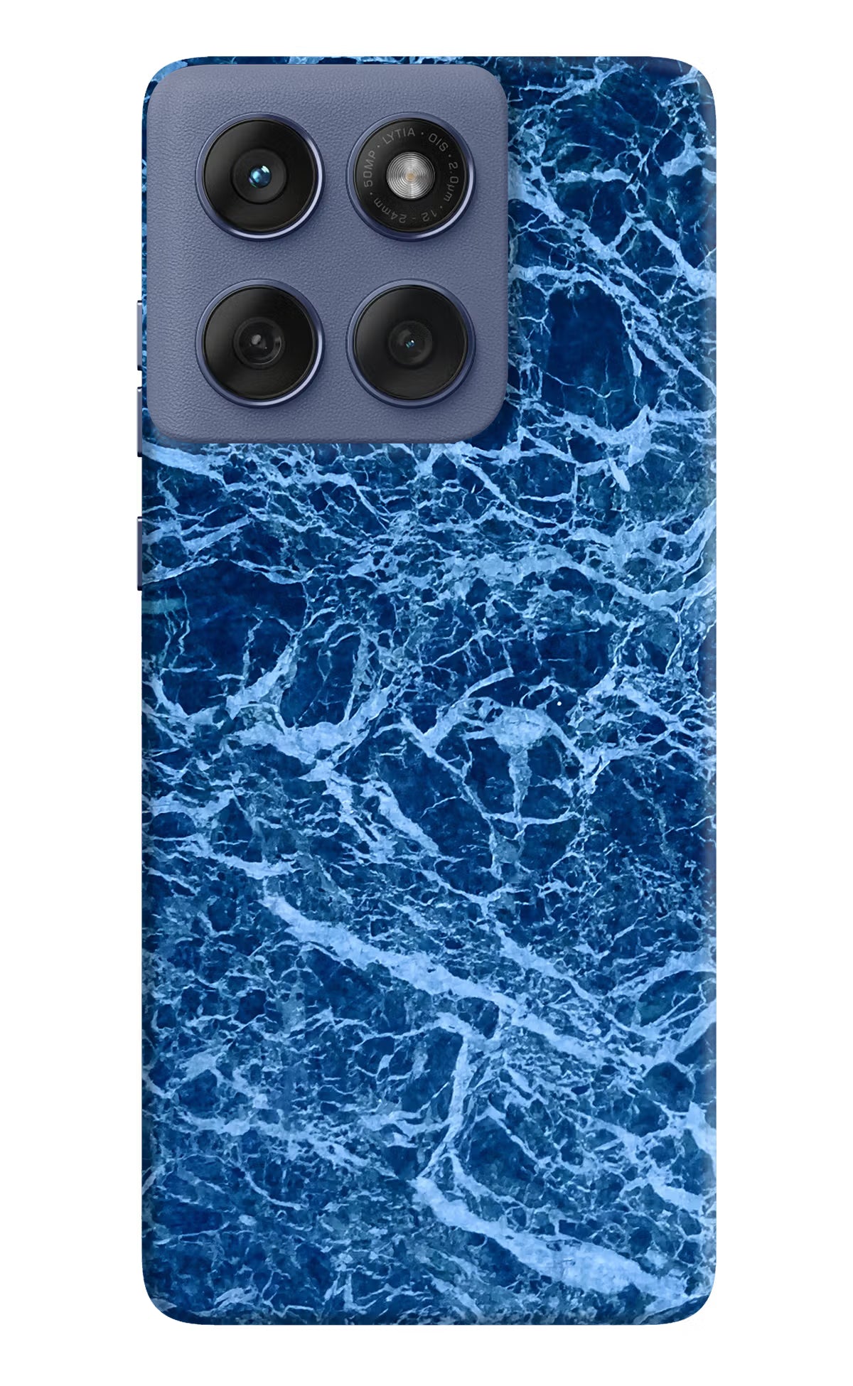 Blue Marble Moto Edge 60 Fusion Hard Case Back Cover by Casekaro