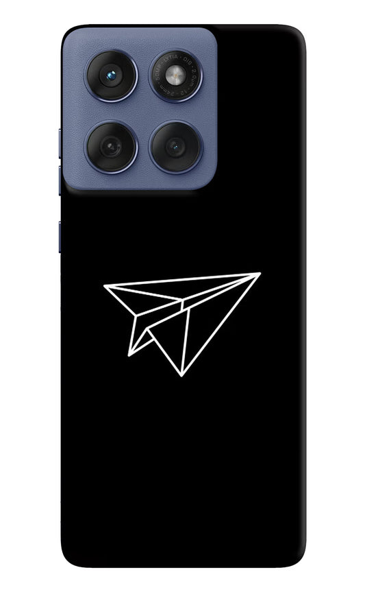 Paper Plane White Moto Edge 60 Fusion Hard Case Back Cover by Casekaro