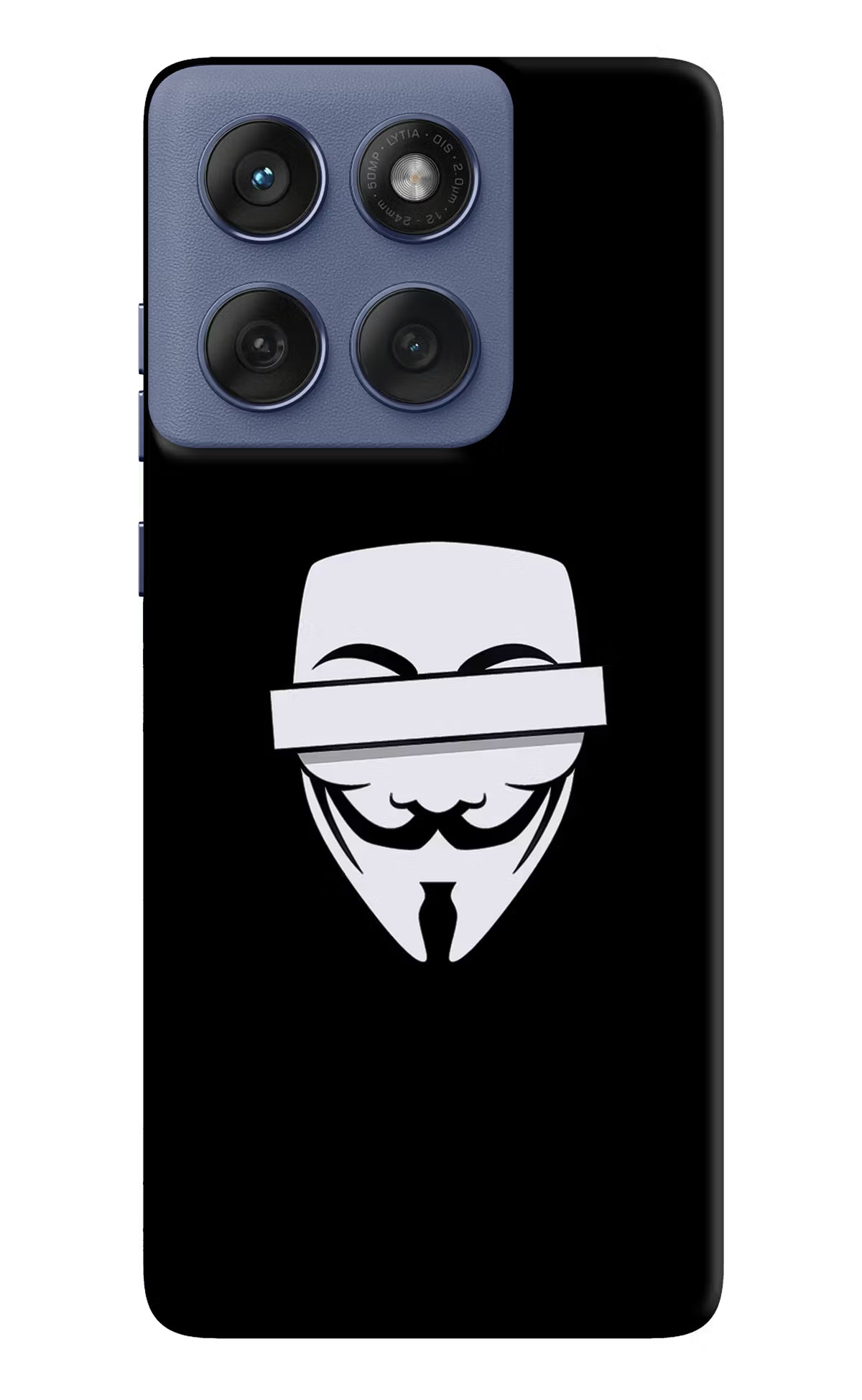 Anonymous Face Moto Edge 60 Fusion Hard Case Back Cover by Casekaro