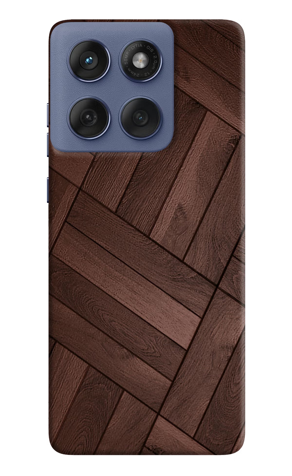 Wooden Texture Design Moto Edge 60 Fusion Hard Case Back Cover by Casekaro