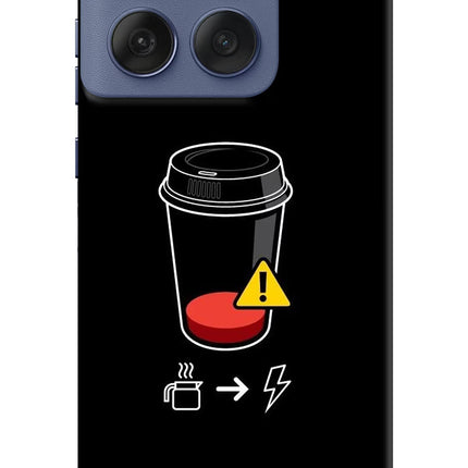 Coffee Moto Edge 60 Fusion Hard Case Back Cover by Casekaro