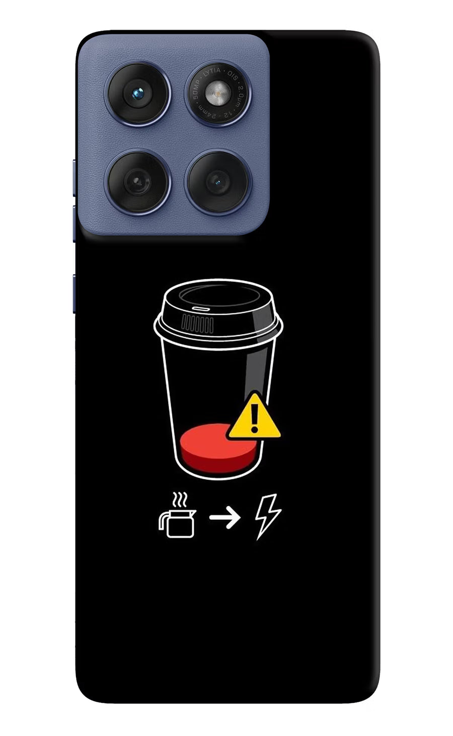 Coffee Moto Edge 60 Fusion Back Cover, Hard case