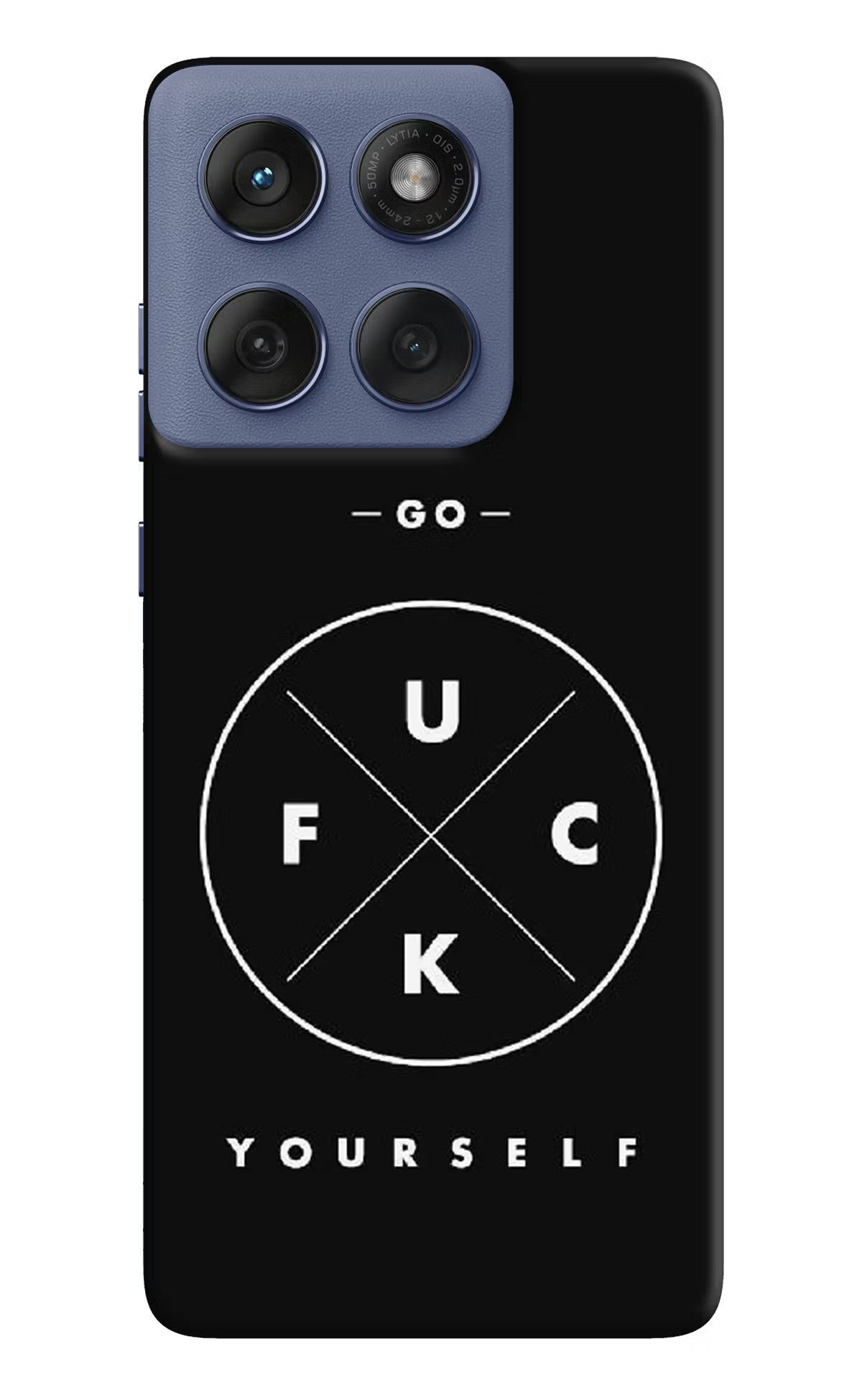 Go Fuck Yourself Moto Edge 60 Fusion Hard Case Back Cover by Casekaro