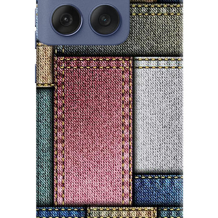 Multicolor Jeans Moto Edge 60 Fusion Hard Case Back Cover by Casekaro