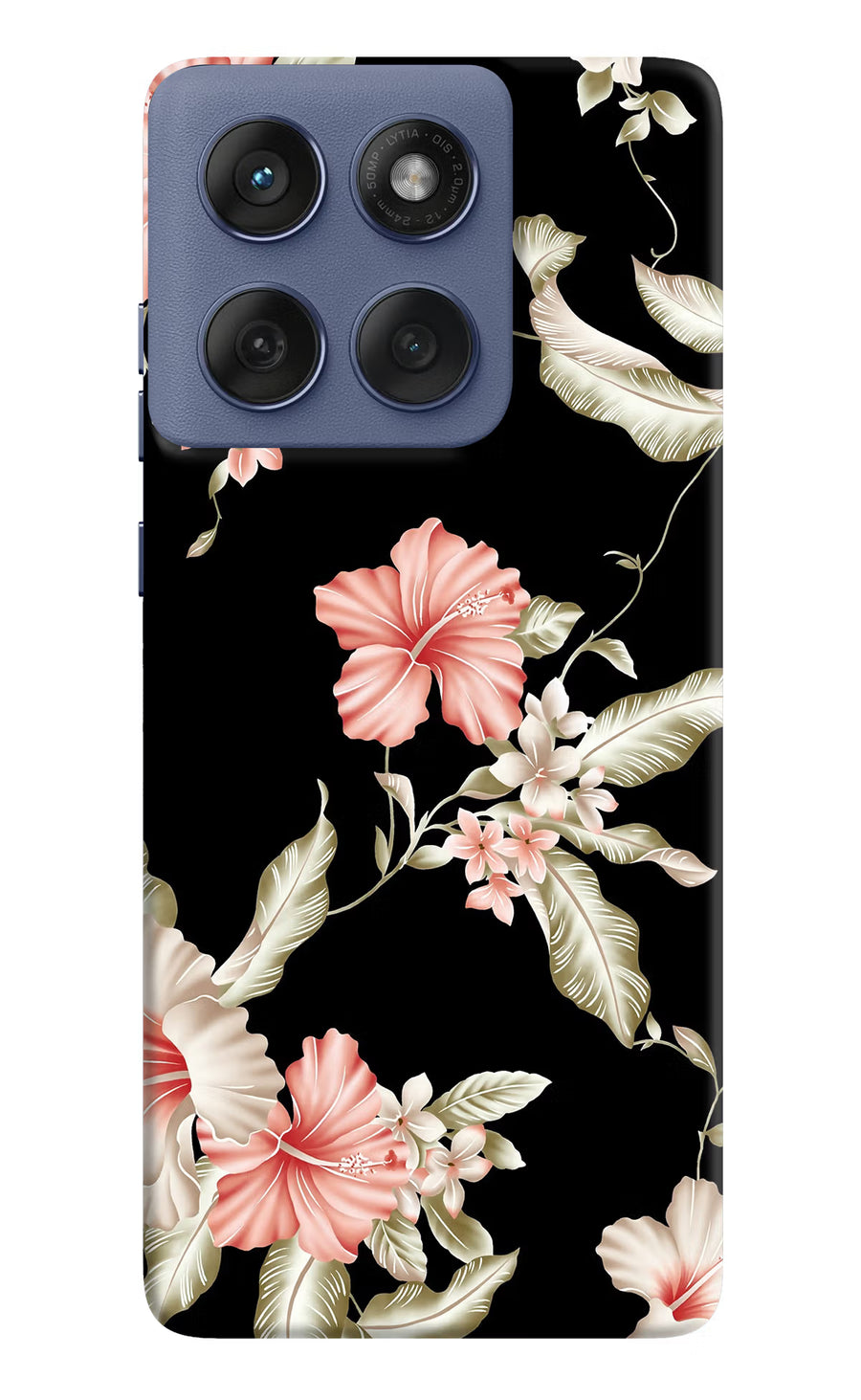 Flowers Moto Edge 60 Fusion Back Cover, Hard case