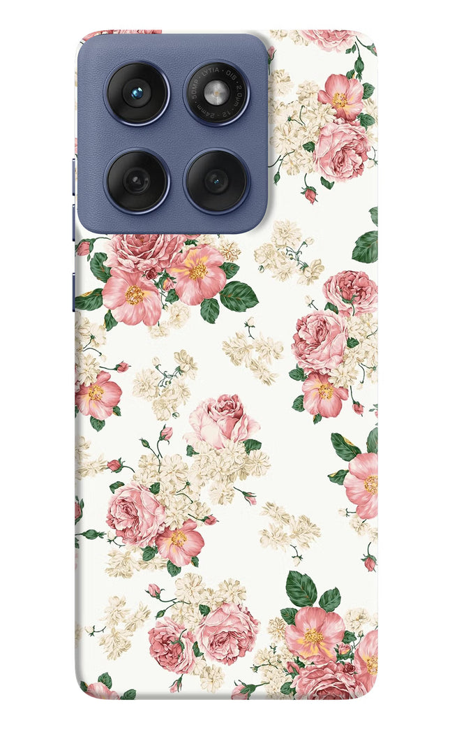 Flowers Moto Edge 60 Fusion Hard Case Back Cover by Casekaro