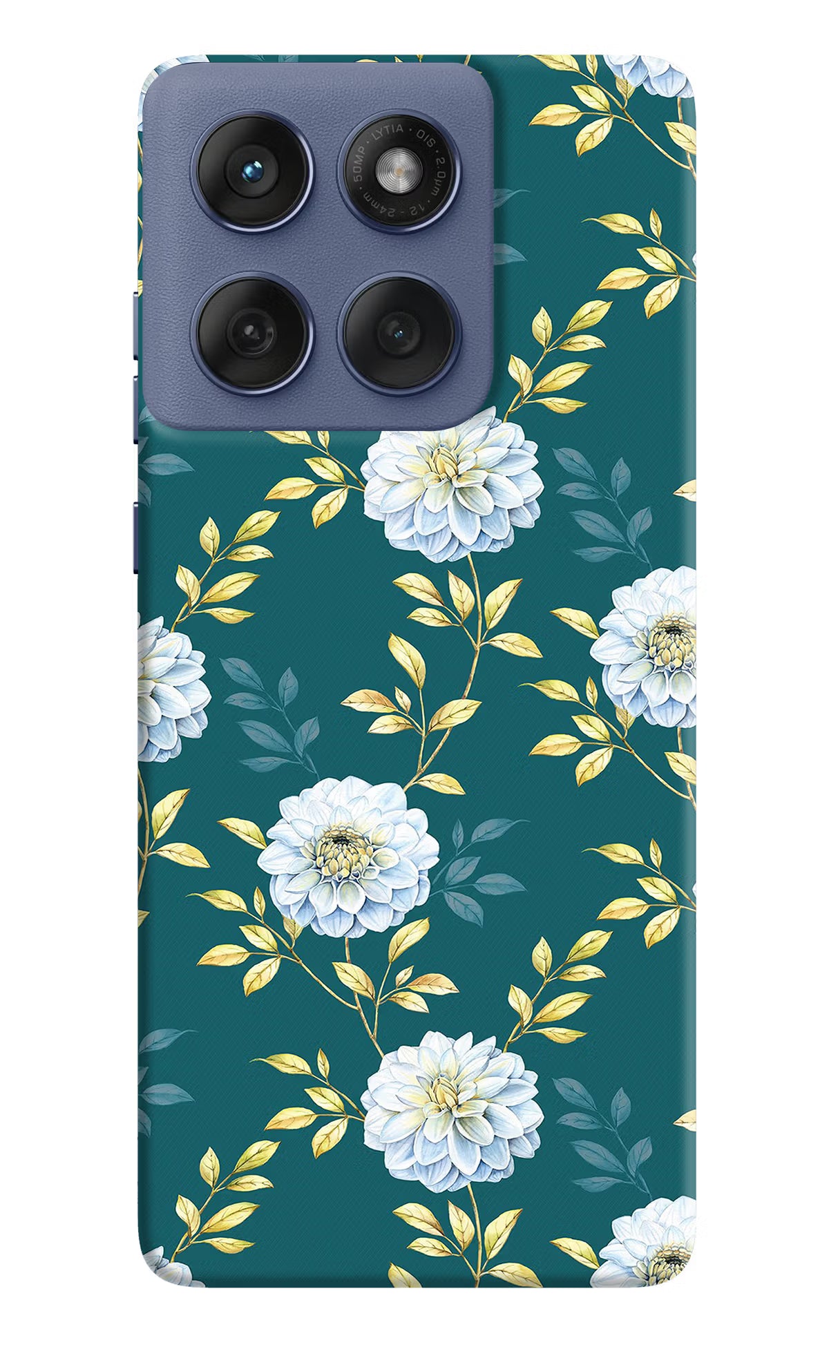Flowers Moto Edge 60 Fusion Hard Case Back Cover by Casekaro