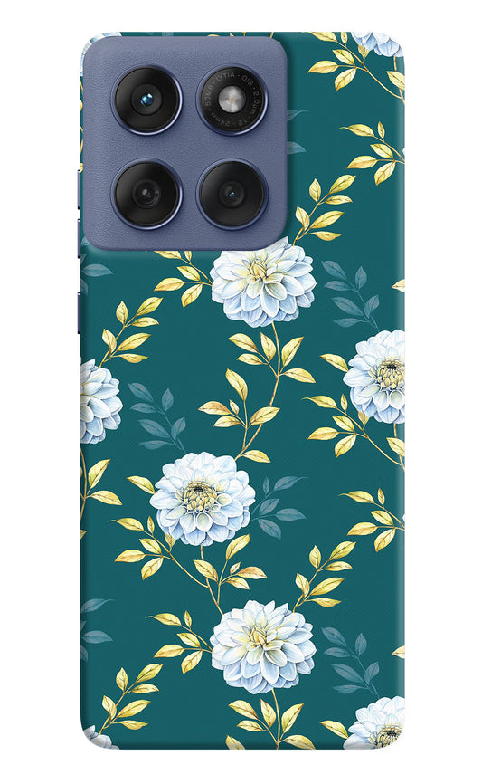 Flowers Moto Edge 60 Fusion Hard Case Back Cover by Casekaro