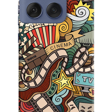 Cinema Abstract Moto Edge 60 Fusion Hard Case Back Cover by Casekaro