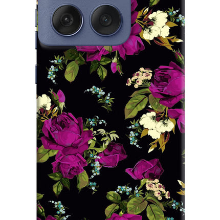 Flowers Moto Edge 60 Fusion Hard Case Back Cover by Casekaro