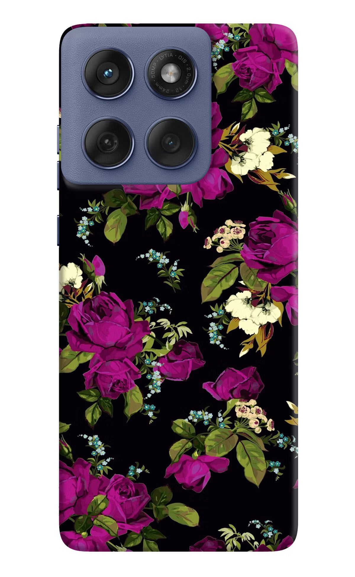 Flowers Moto Edge 60 Fusion Hard Case Back Cover by Casekaro