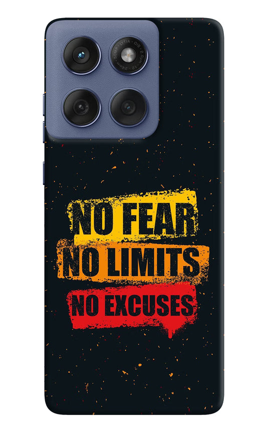 No Fear No Limits No Excuse Moto Edge 60 Fusion Hard Case Back Cover by Casekaro