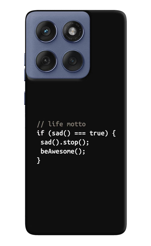 Life Motto Code Moto Edge 60 Fusion Hard Case Back Cover by Casekaro