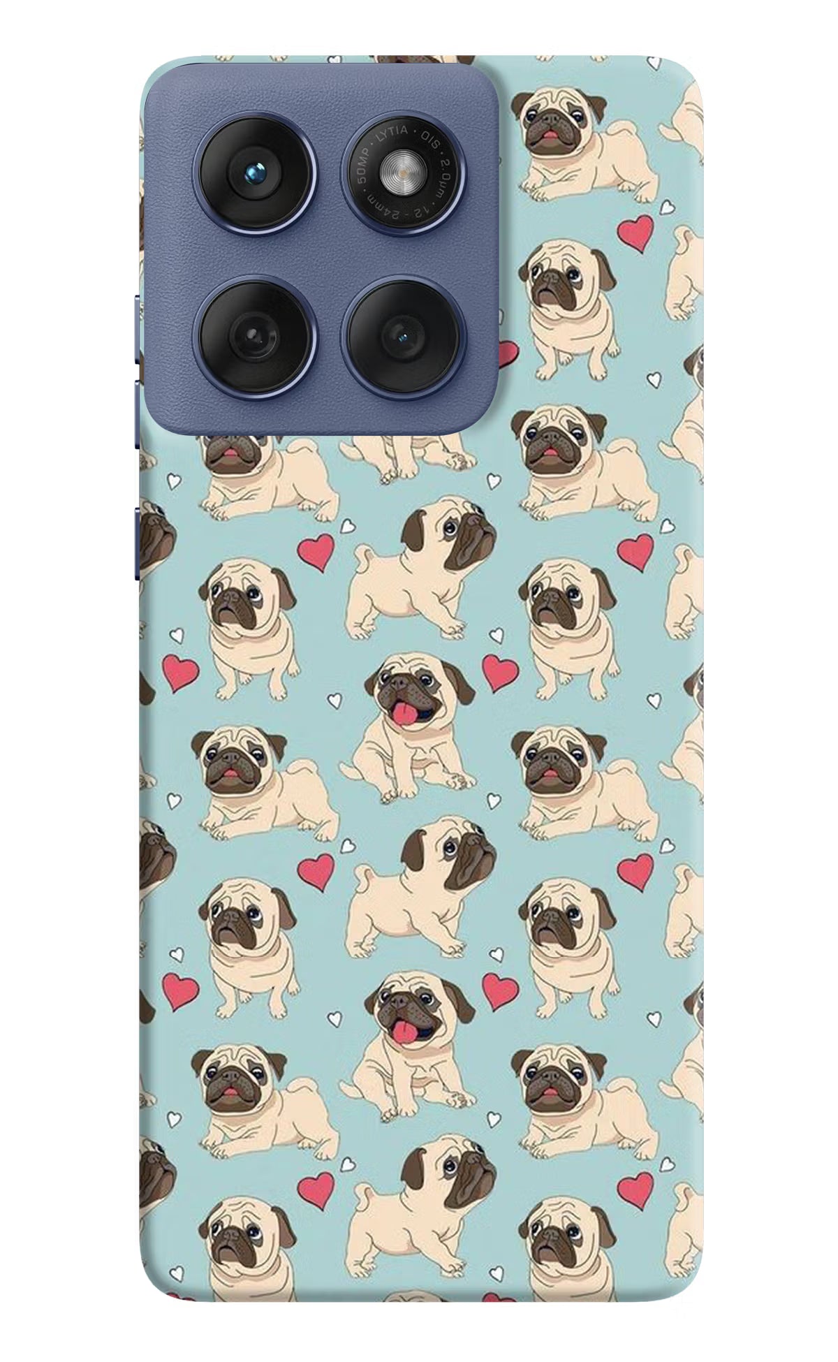 Pug Dog Moto Edge 60 Fusion Hard Case Back Cover by Casekaro