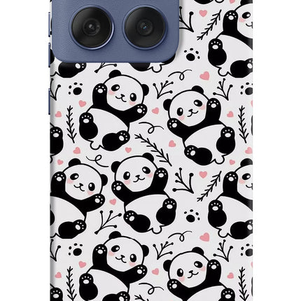 Cute Panda Moto Edge 60 Fusion Hard Case Back Cover by Casekaro