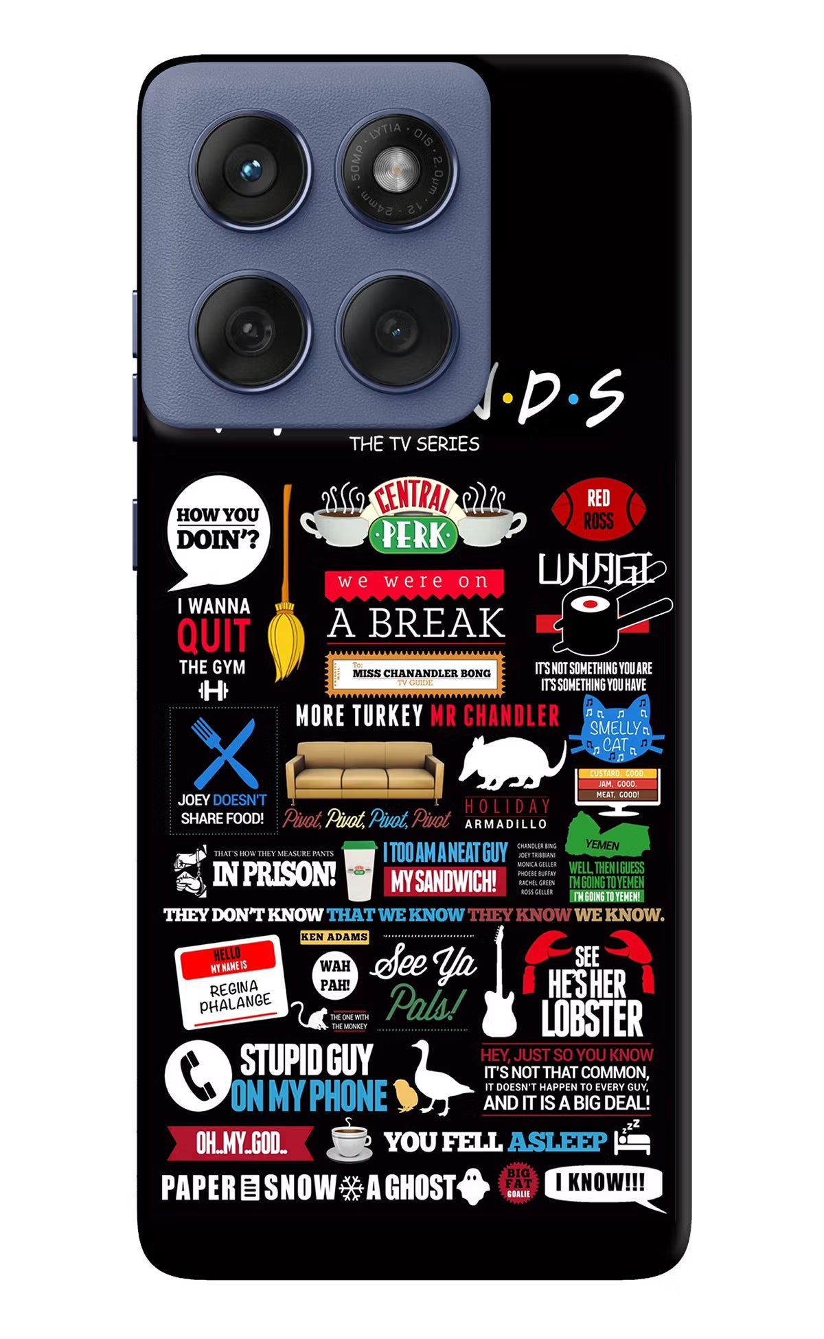 FRIENDS Moto Edge 60 Fusion Hard Case Back Cover by Casekaro