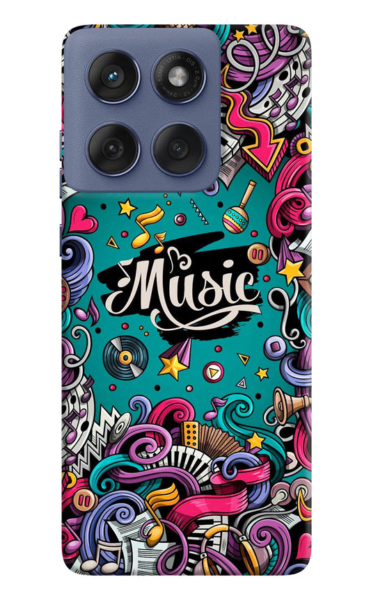 Music Graffiti Moto Edge 60 Fusion Hard Case Back Cover by Casekaro