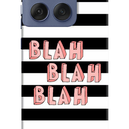 Blah Blah Blah Moto Edge 60 Fusion Hard Case Back Cover by Casekaro