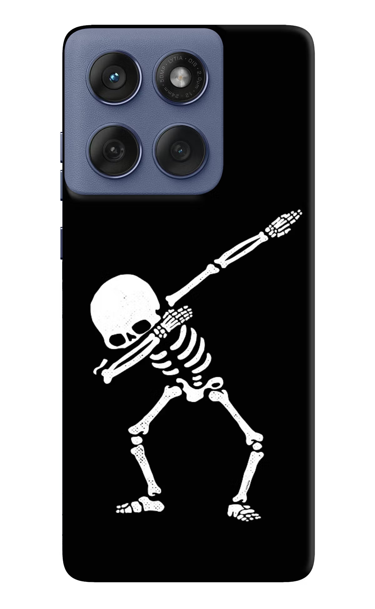 Dabbing Skeleton Art Moto Edge 60 Fusion Hard Case Back Cover by Casekaro