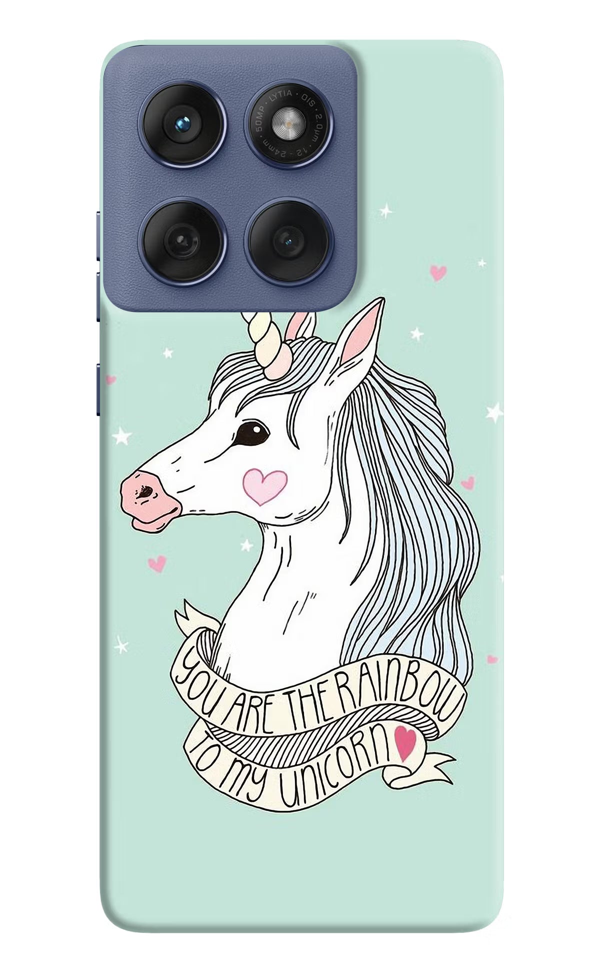 Unicorn Wallpaper Moto Edge 60 Fusion Hard Case Back Cover by Casekaro