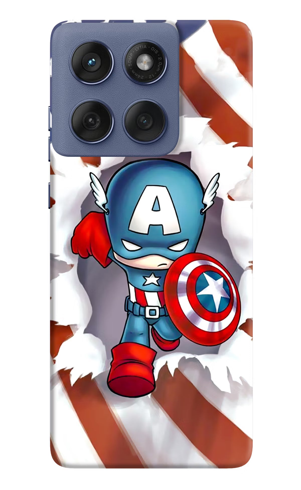 Captain America Moto Edge 60 Fusion Hard Case Back Cover by Casekaro