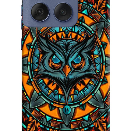 Angry Owl Art Moto Edge 60 Fusion Hard Case Back Cover by Casekaro