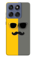 Sunglasses with Mustache Moto Edge 60 Fusion Hard Case Back Cover by Casekaro