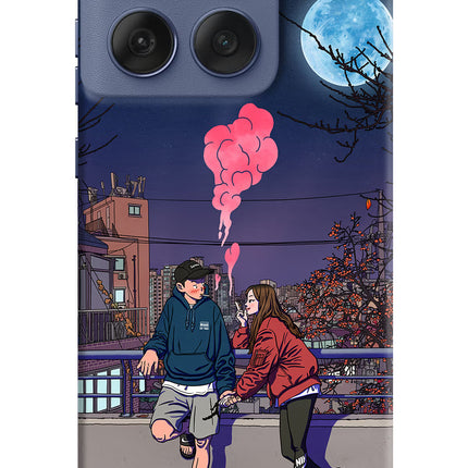 Chilling Couple Moto Edge 60 Fusion Hard Case Back Cover by Casekaro