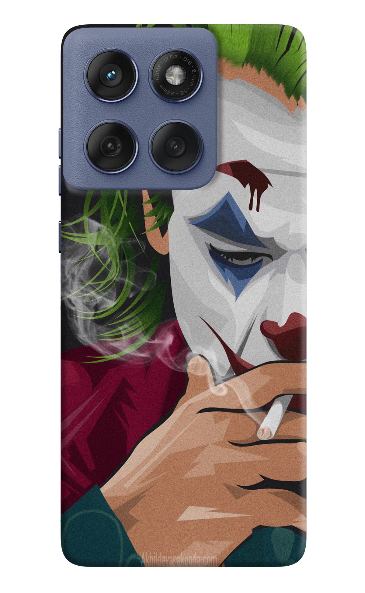Joker Smoking Moto Edge 60 Fusion Hard Case Back Cover by Casekaro
