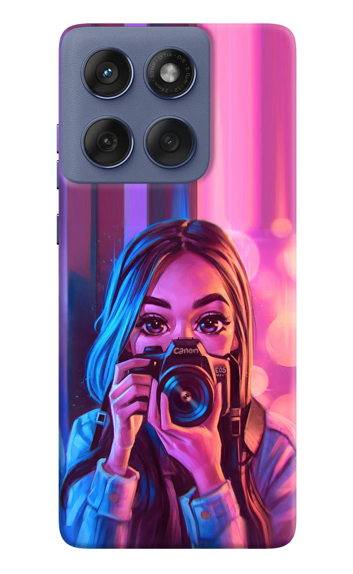 Girl Photographer Moto Edge 60 Fusion Hard Case Back Cover by Casekaro