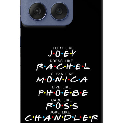 FRIENDS Character Moto Edge 60 Fusion Hard Case Back Cover by Casekaro