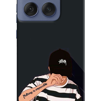 Aesthetic Boy Moto Edge 60 Fusion Hard Case Back Cover by Casekaro