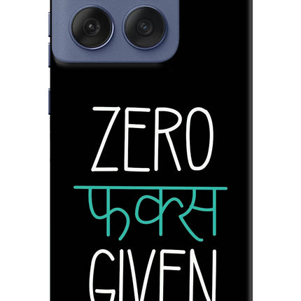 Zero Fucks Given Moto Edge 60 Fusion Hard Case Back Cover by Casekaro