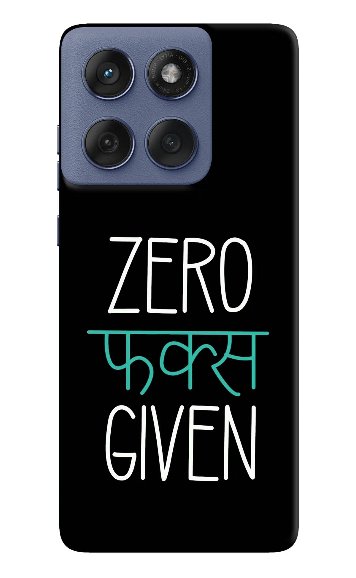 Zero Fucks Given Moto Edge 60 Fusion Hard Case Back Cover by Casekaro
