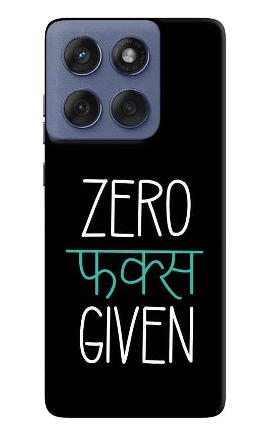 Zero Fucks Given Moto Edge 60 Fusion Hard Case Back Cover by Casekaro