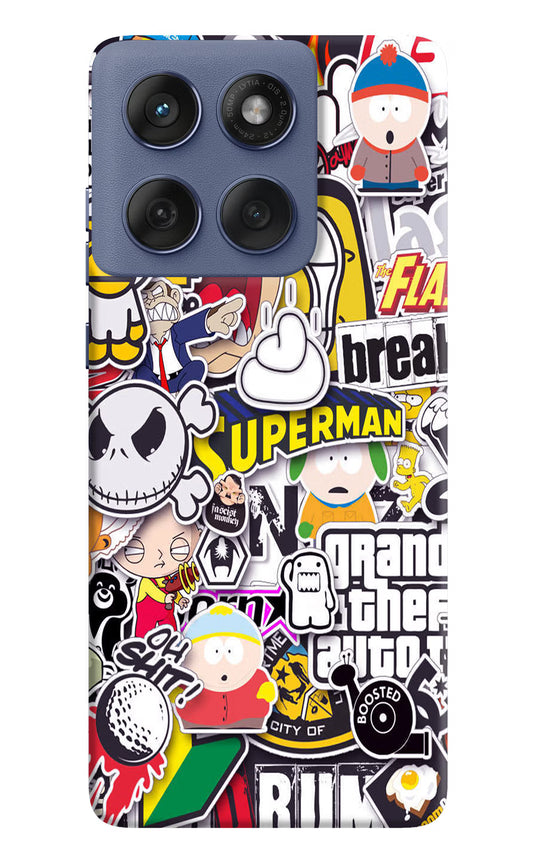 Sticker Bomb Moto Edge 60 Fusion Hard Case Back Cover by Casekaro