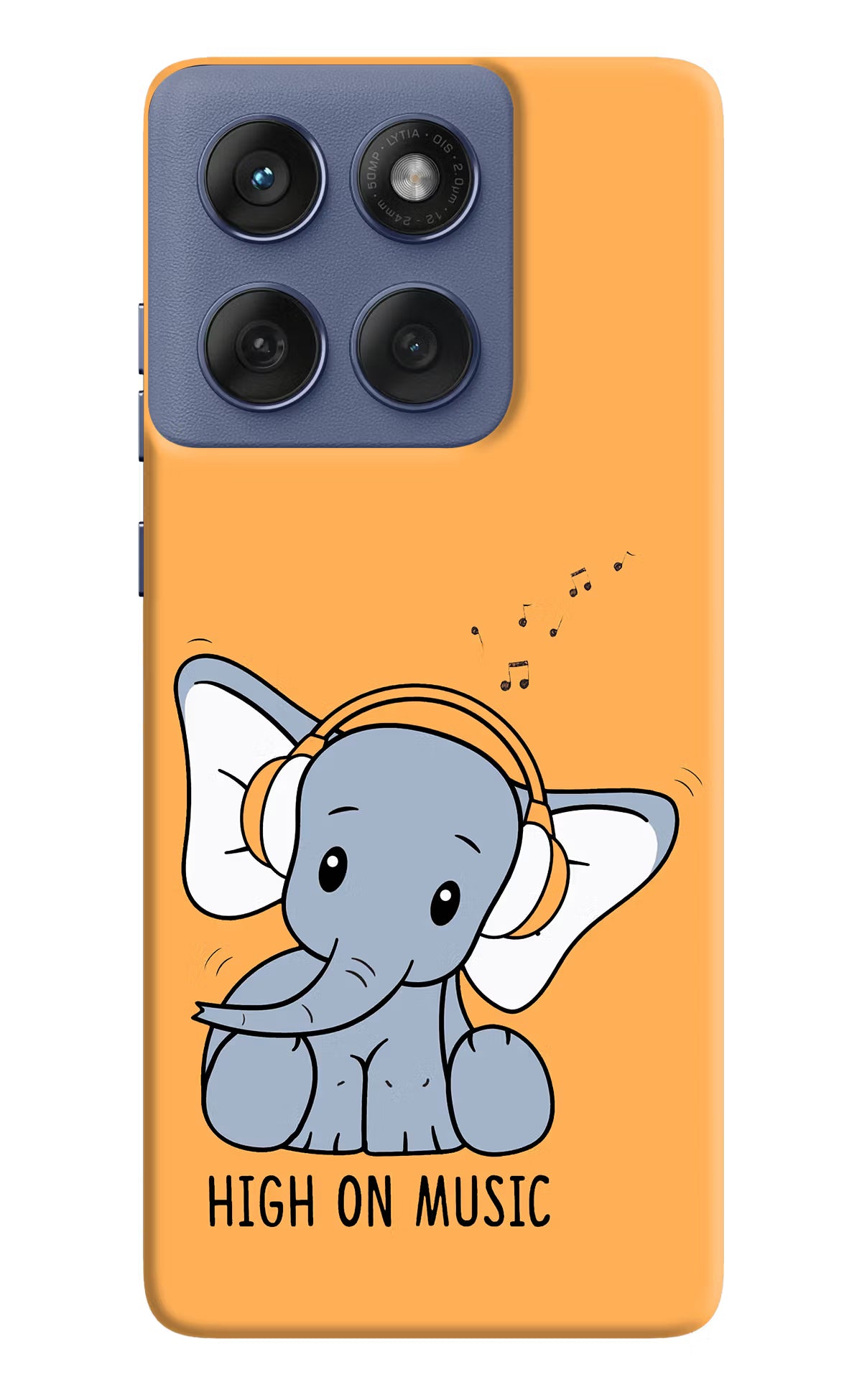 High On Music Moto Edge 60 Fusion Hard Case Back Cover by Casekaro