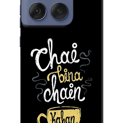 Chai Bina Chain Kaha Re Moto Edge 60 Fusion Hard Case Back Cover by Casekaro