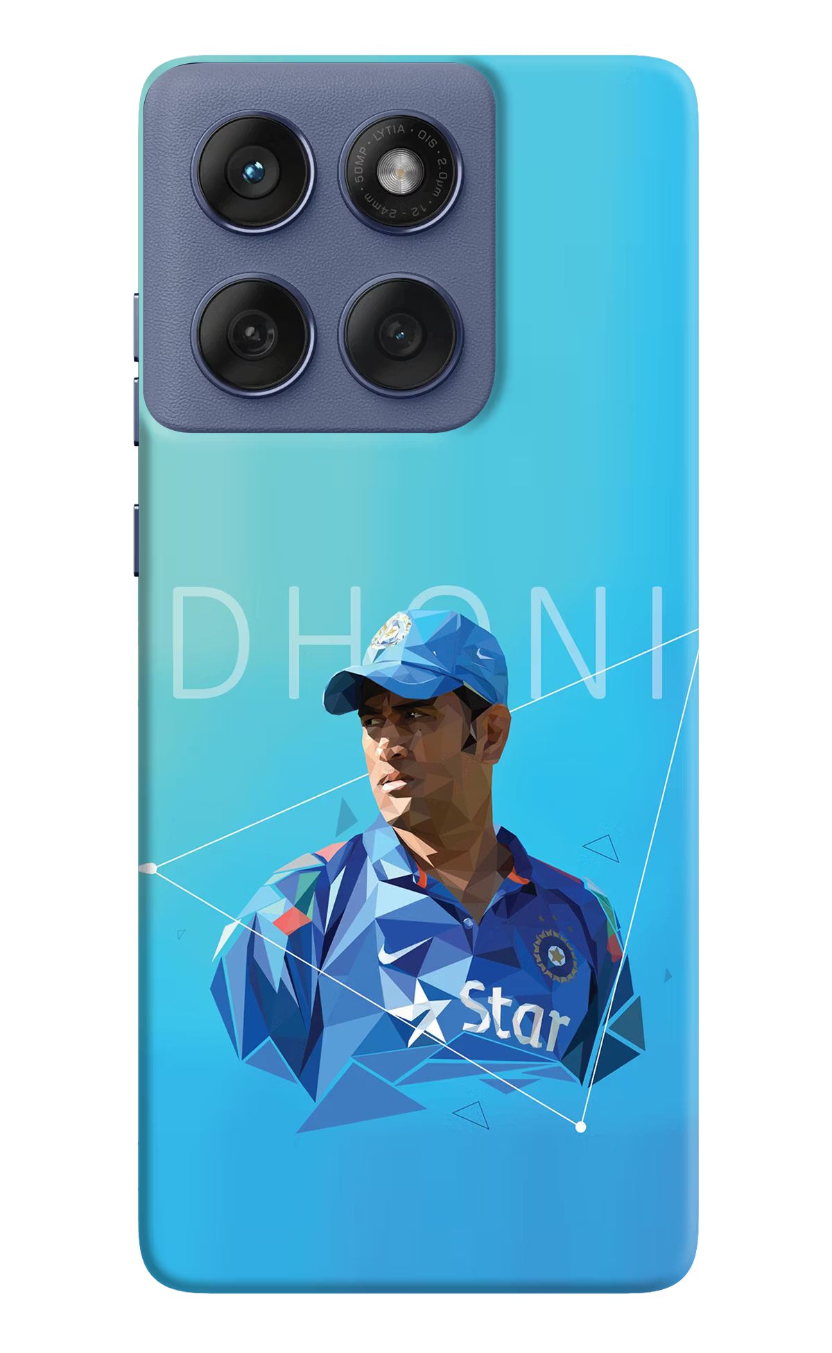 Dhoni Artwork Moto Edge 60 Fusion Hard Case Back Cover by Casekaro