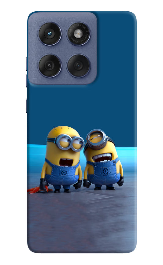 Minion Laughing Moto Edge 60 Fusion Hard Case Back Cover by Casekaro