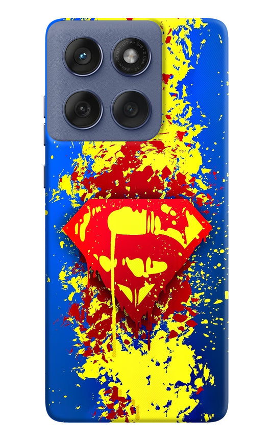 Superman logo Moto Edge 60 Fusion Hard Case Back Cover by Casekaro