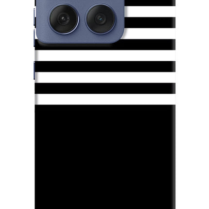 Black and White Print Moto Edge 60 Fusion Hard Case Back Cover by Casekaro