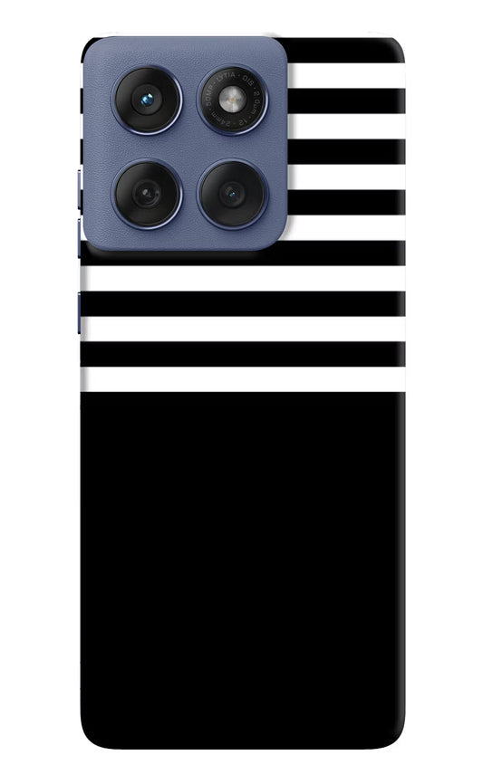 Black and White Print Moto Edge 60 Fusion Hard Case Back Cover by Casekaro