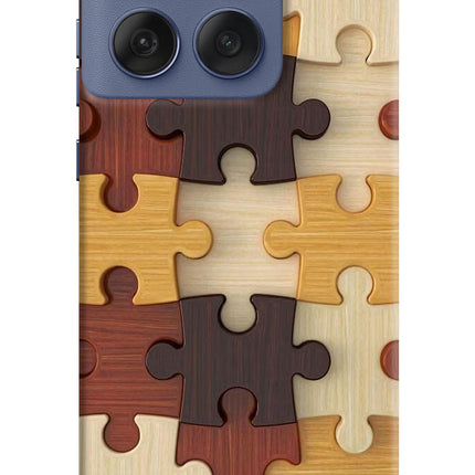 Wooden Puzzle Moto Edge 60 Fusion Hard Case Back Cover by Casekaro