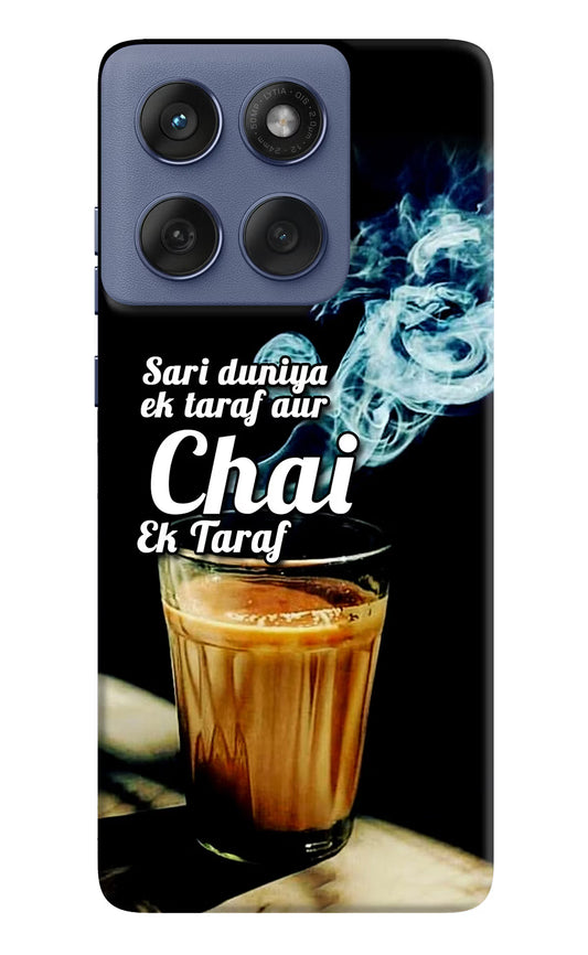 Chai Ek Taraf Quote Moto Edge 60 Fusion Hard Case Back Cover by Casekaro