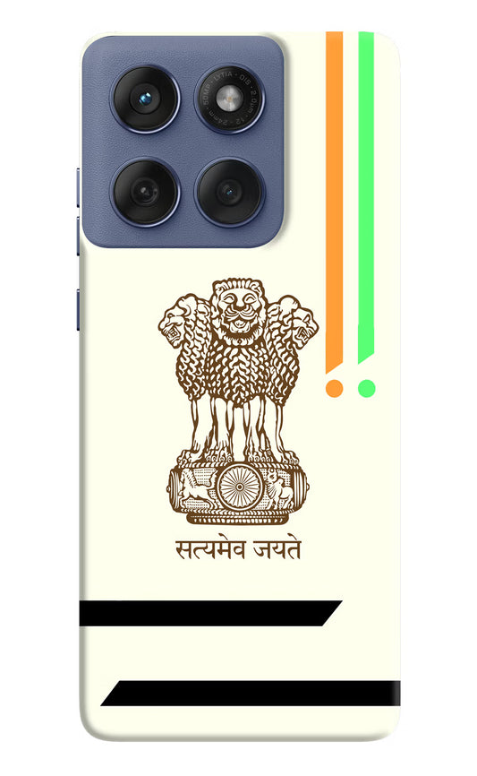 Satyamev Jayate Brown Logo Moto Edge 60 Fusion Hard Case Back Cover by Casekaro