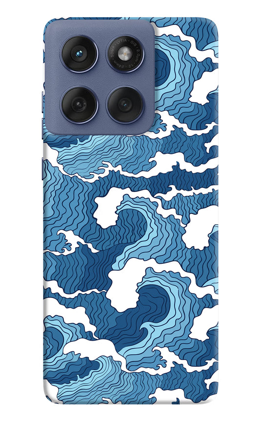 Blue Waves Moto Edge 60 Fusion Hard Case Back Cover by Casekaro