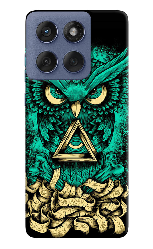 Green Owl Moto Edge 60 Fusion Hard Case Back Cover by Casekaro