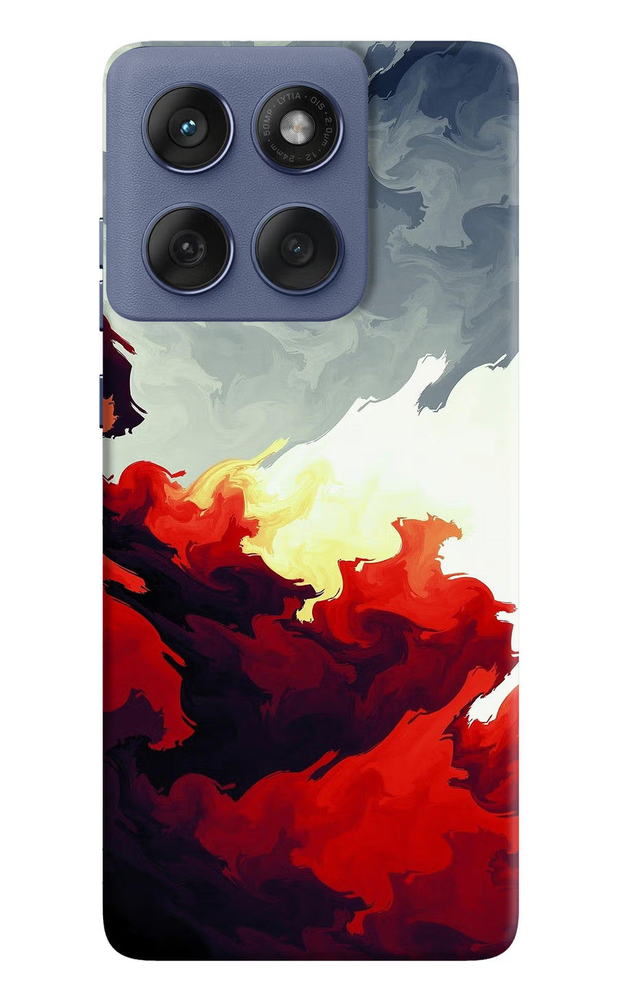 Fire Cloud Moto Edge 60 Fusion Back Cover, Hard case