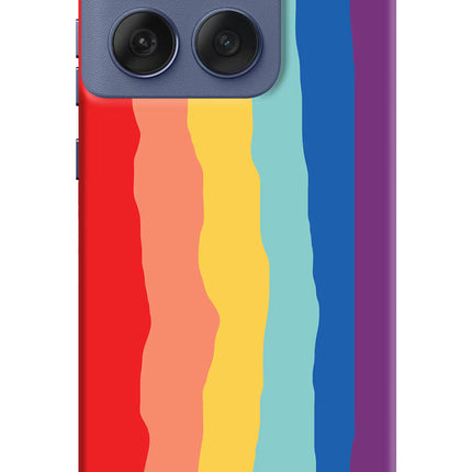 Rainbow Moto Edge 60 Fusion Hard Case Back Cover by Casekaro